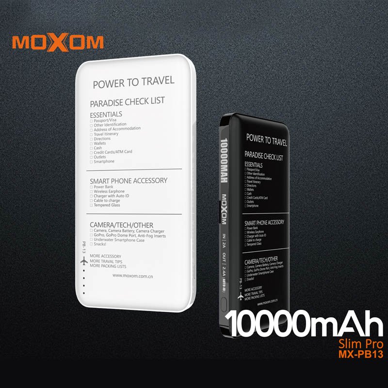 باور بنك موكسوم 10000mAh منفذين شحن باور بنك موكسوم 10000mAh منفذين شحن