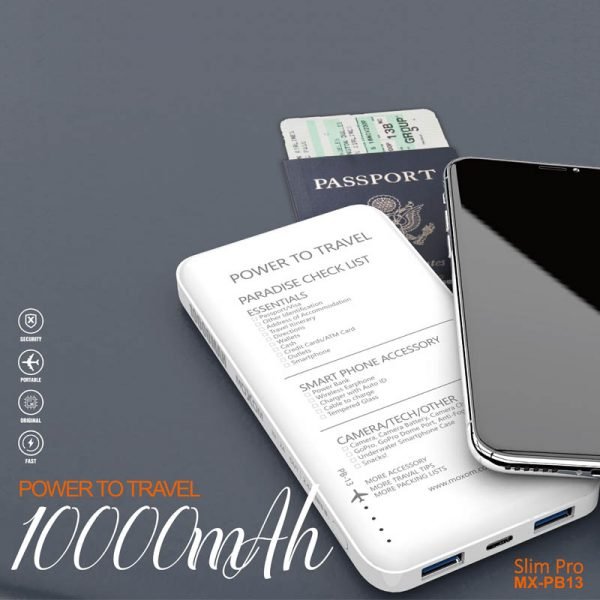 باور بنك موكسوم 10000mAh منفذين شحن باور بنك موكسوم 10000mAh منفذين شحن