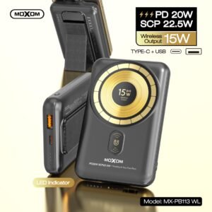 باور بنك لاسلكي مغناطيسي 10000mAh MOXOM
