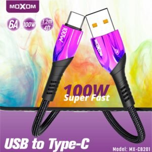 وصلة شحن بيانات موكسوم 100W تايب سي