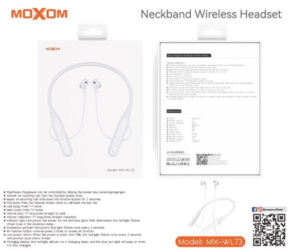 سماعات بلوتوث موكسوم الرياضية المغناطيسية سماعات بلوتوث موكسوم الرياضية المغناطيسية