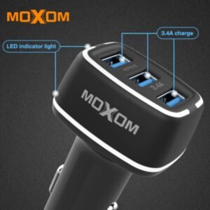 شاحن سيارة موكسوم 3 منافذ 3.4A