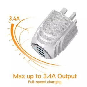 شاحن موكسوم 3 منافذ فاست 3.4A