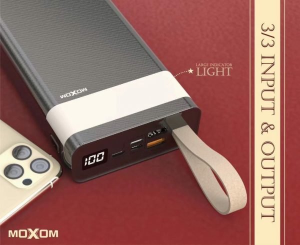 خازن باور بنك 30000mAh موكسوم QC3.0 خازن باور بنك 30000mAh موكسوم QC3.0