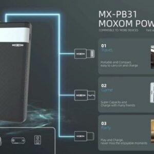 خازن باور بنك 30000mAh موكسوم QC3.0