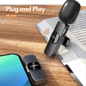 مايك لاسلكي AX38 موكسوم بتسجيل HD