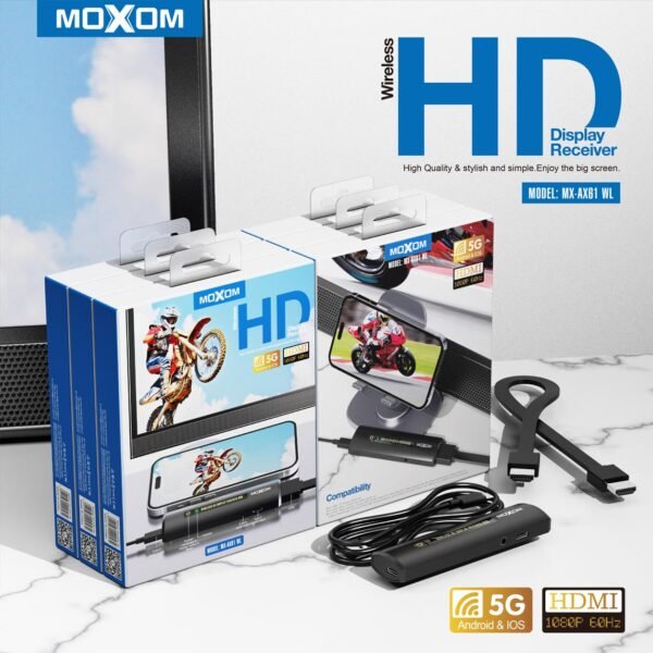 موكسوم AX61 استقبال عرض HD لاسلكي موكسوم AX61 استقبال عرض HD لاسلكي