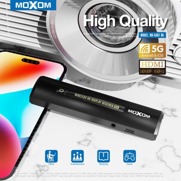 موكسوم AX61 استقبال عرض HD لاسلكي موكسوم AX61 استقبال عرض HD لاسلكي