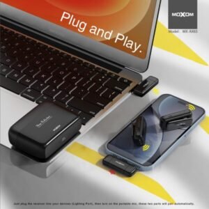 مايك لاسلكي مزدوج AX65 بتقنية الغاء الضجيج