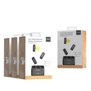 مايك لاسلكي مزدوج AX65 بتقنية الغاء الضجيج