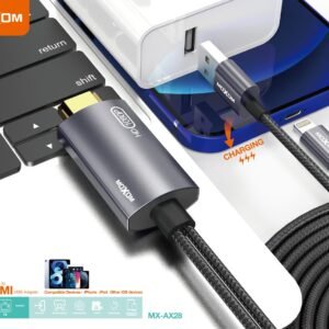 كابل HDMI مع شحن لموبايل آيفون