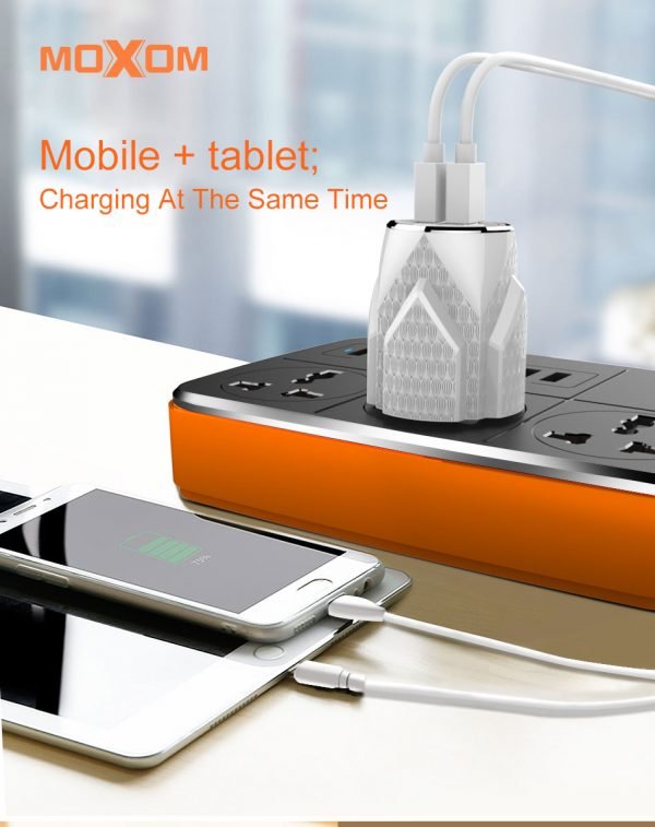 شاحن موكسوم KH-41 سريع مزدوج USB شاحن موكسوم KH-41 سريع مزدوج USB