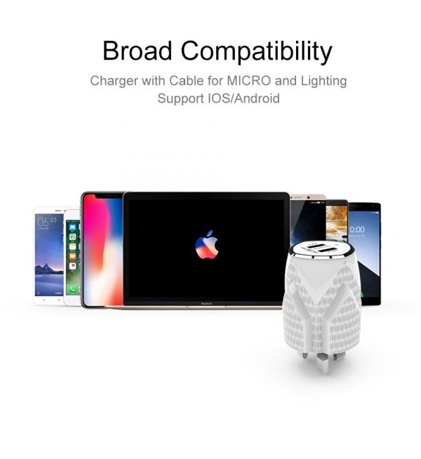شاحن موكسوم KH-41 سريع مزدوج USB شاحن موكسوم KH-41 سريع مزدوج USB