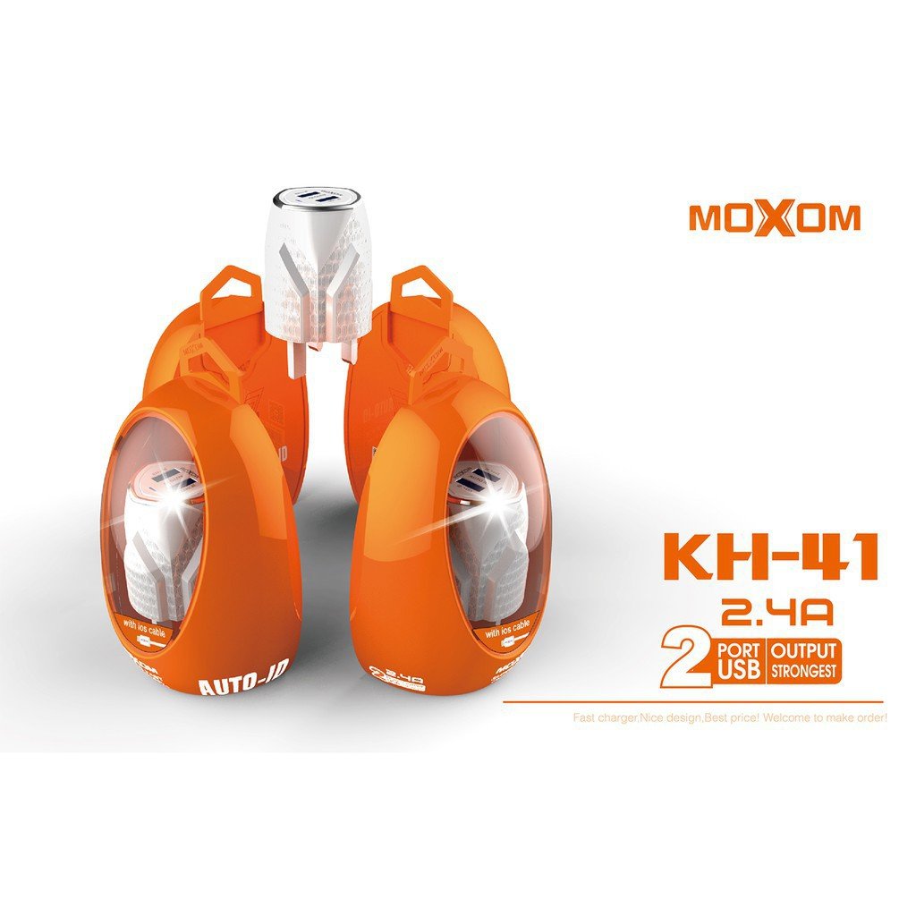 شاحن موكسوم KH-41 سريع مزدوج USB شاحن موكسوم KH-41 سريع مزدوج USB