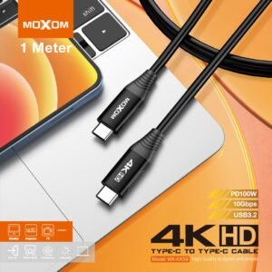 كابل شحن وبيانات MOXOM 4K Type-C 1م