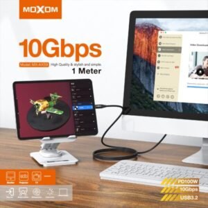 كابل شحن وبيانات MOXOM 4K Type-C 1م