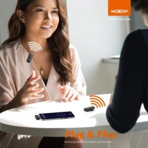 مايك لاسلكي مزدوج MOXOM AX64 Type-C