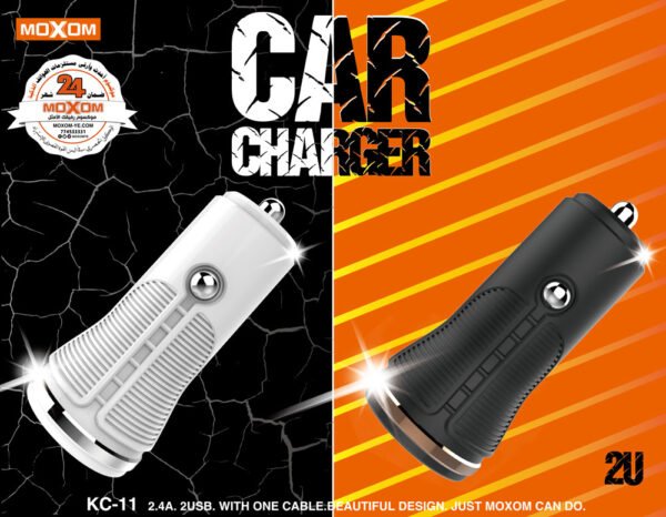 شاحن سيارة MOXOM KC-11 سريع ثنائي 2.4A شاحن سيارة MOXOM KC-11 سريع ثنائي 2.4A