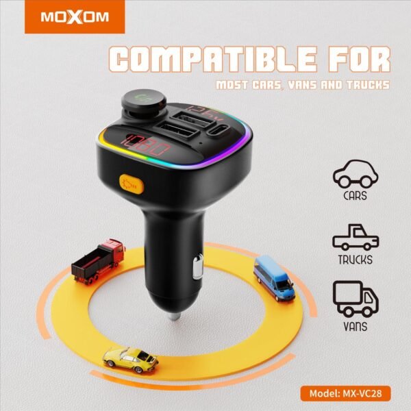 شاحن ومشغل موسيقى سيارة MOXOM VC28 شاحن ومشغل موسيقى سيارة MOXOM VC28