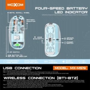 ماوس لاسلكي MS19 مع تصميم مغناطيسي RGB