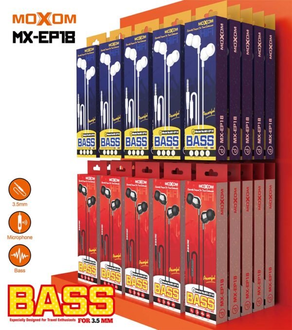سماعات موكسوم MX-EP18 مع ميكروفون سماعات موكسوم MX-EP18 مع ميكروفون