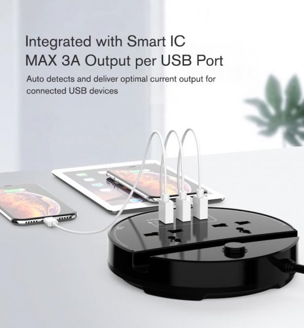 موزع كهرباء وشاحن سريع MX-ST02 MOXOM موزع كهرباء وشاحن سريع MX-ST02 MOXOM