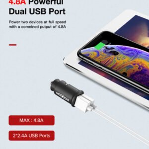 شاحن سيارة موكسوم MX-VC03 ميني مزدوج 2.4A