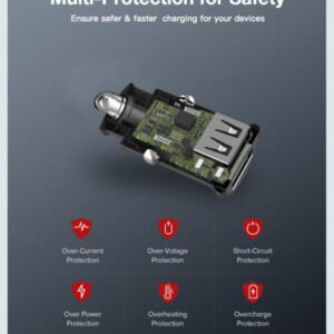 شاحن سيارة موكسوم MX-VC03 ميني مزدوج 2.4A