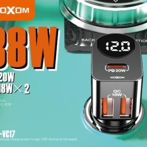 شاحن سيارة موكسوم MX-VC17 شاشة رقمية