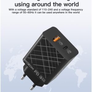 شاحن موكسوم QC3.0 & PD 3.0 22.5W