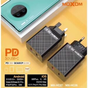 شاحن موكسوم QC3.0 & PD 3.0 22.5W