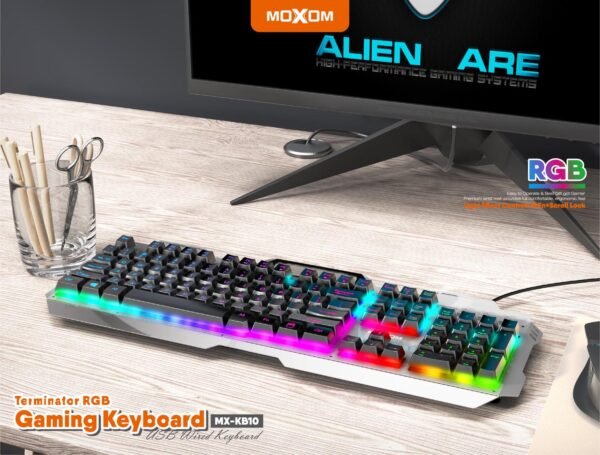 كيبورد ألعاب RGB موكسوم KB10 كيبورد ألعاب RGB موكسوم KB10