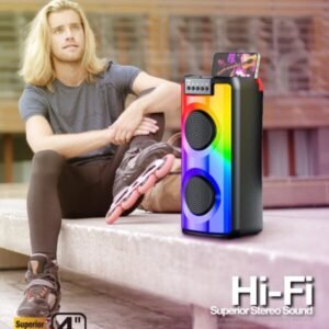 مكبر صوت موكسوم SK44 اللاسلكي مع إضاءة LED