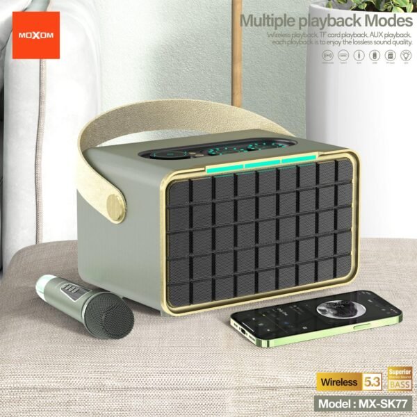 مضخم صوت SK77 مع مايك لاسلكي مضخم صوت SK77 مع مايك لاسلكي