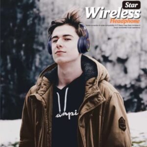 سماعات رأس لاسلكية WL56 LED قابلة للطي