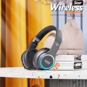 سماعات رأس لاسلكية WL56 LED قابلة للطي