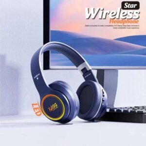 سماعات رأس لاسلكية WL56 LED قابلة للطي